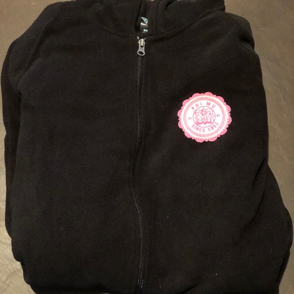 Phi Mu Hooded Onesie pajamas Black size S - Picture 1 of 4